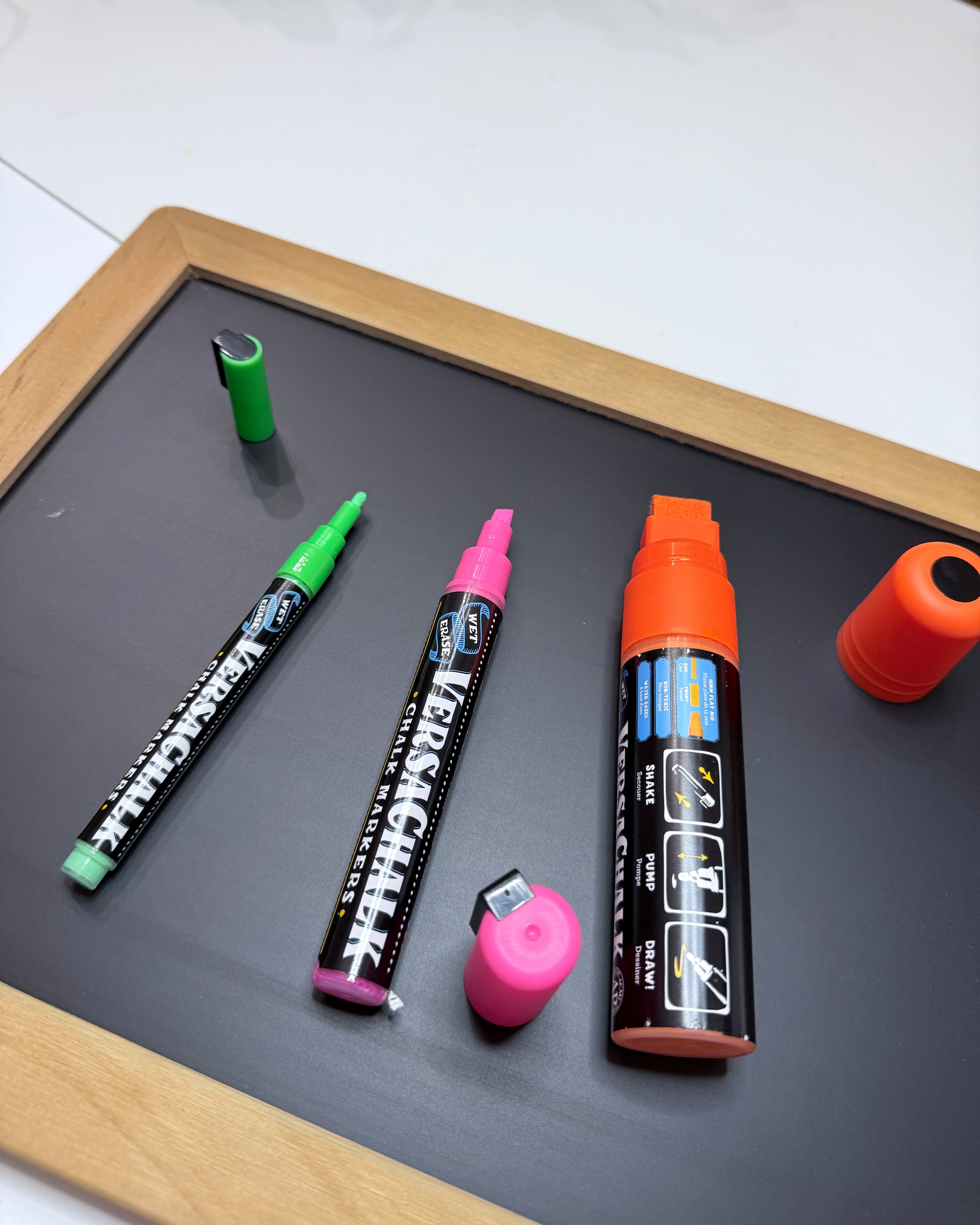 VersaChalk Black Liquid Chalk Marker Jumbo - 15 mm tip