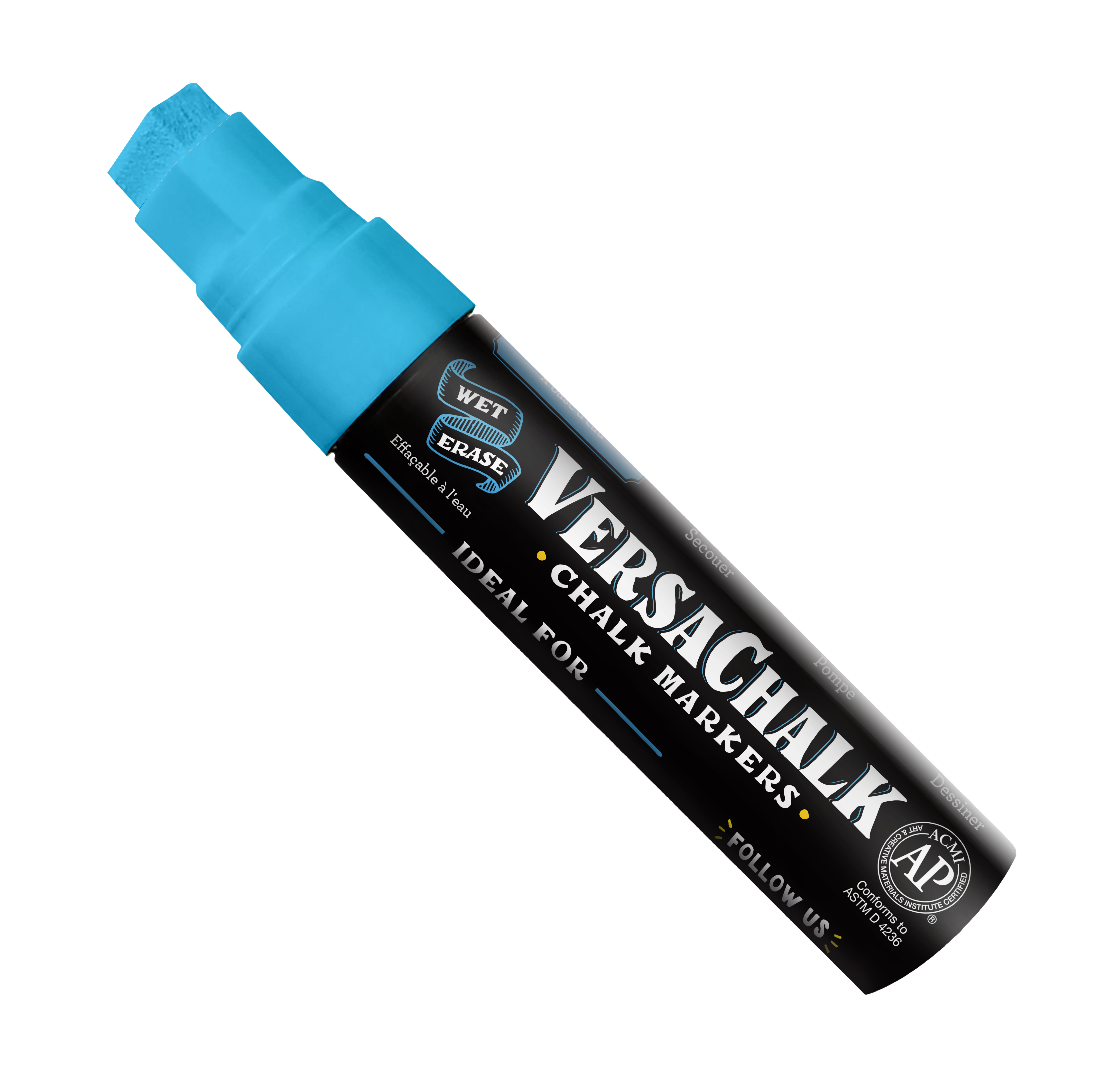 VersaChalk Neon Blue Liquid Chalk Marker Jumbo - 15 mm tip