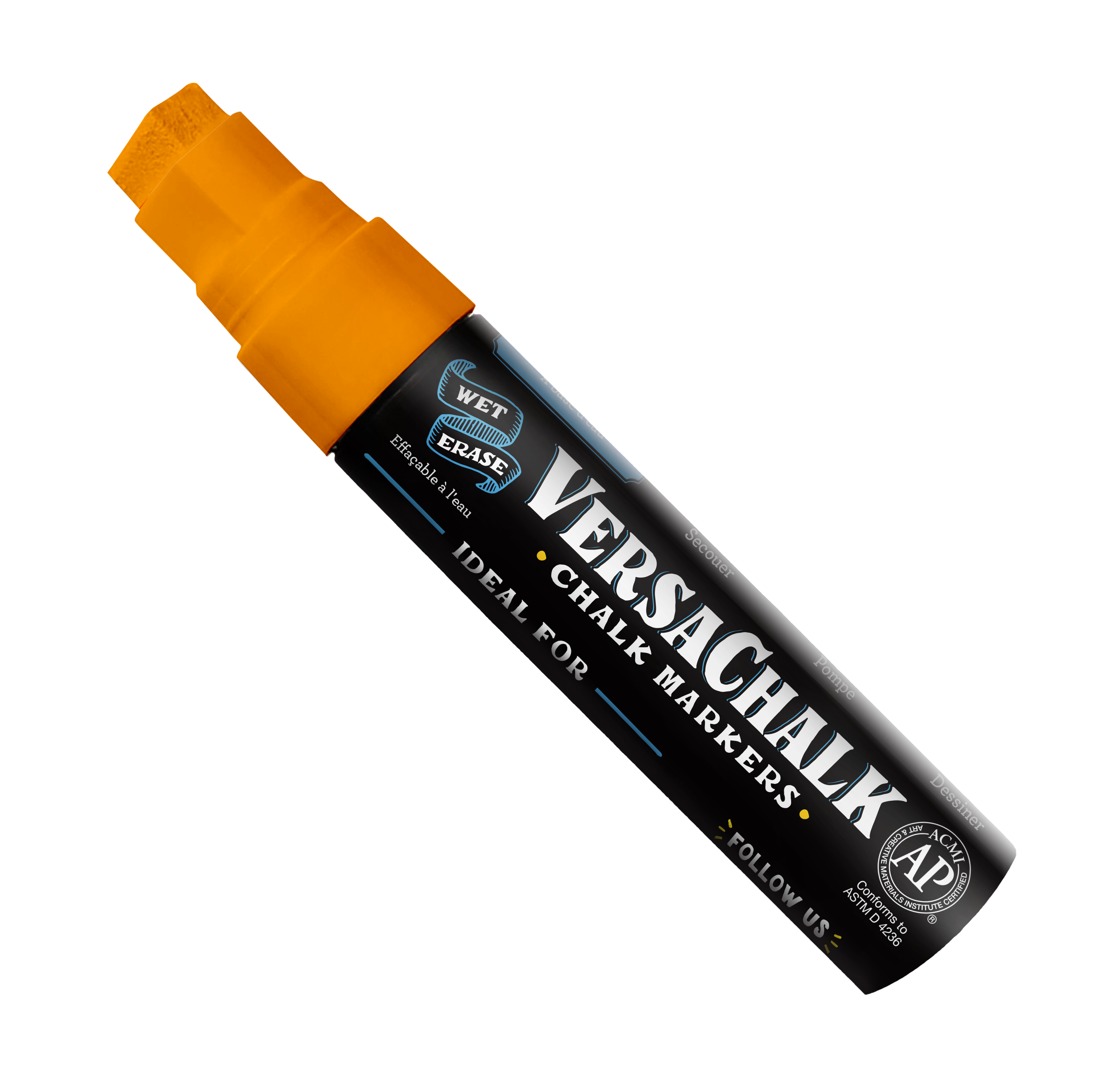 VersaChalk Neon Orange Liquid Chalk Marker Jumbo - 15 mm tip
