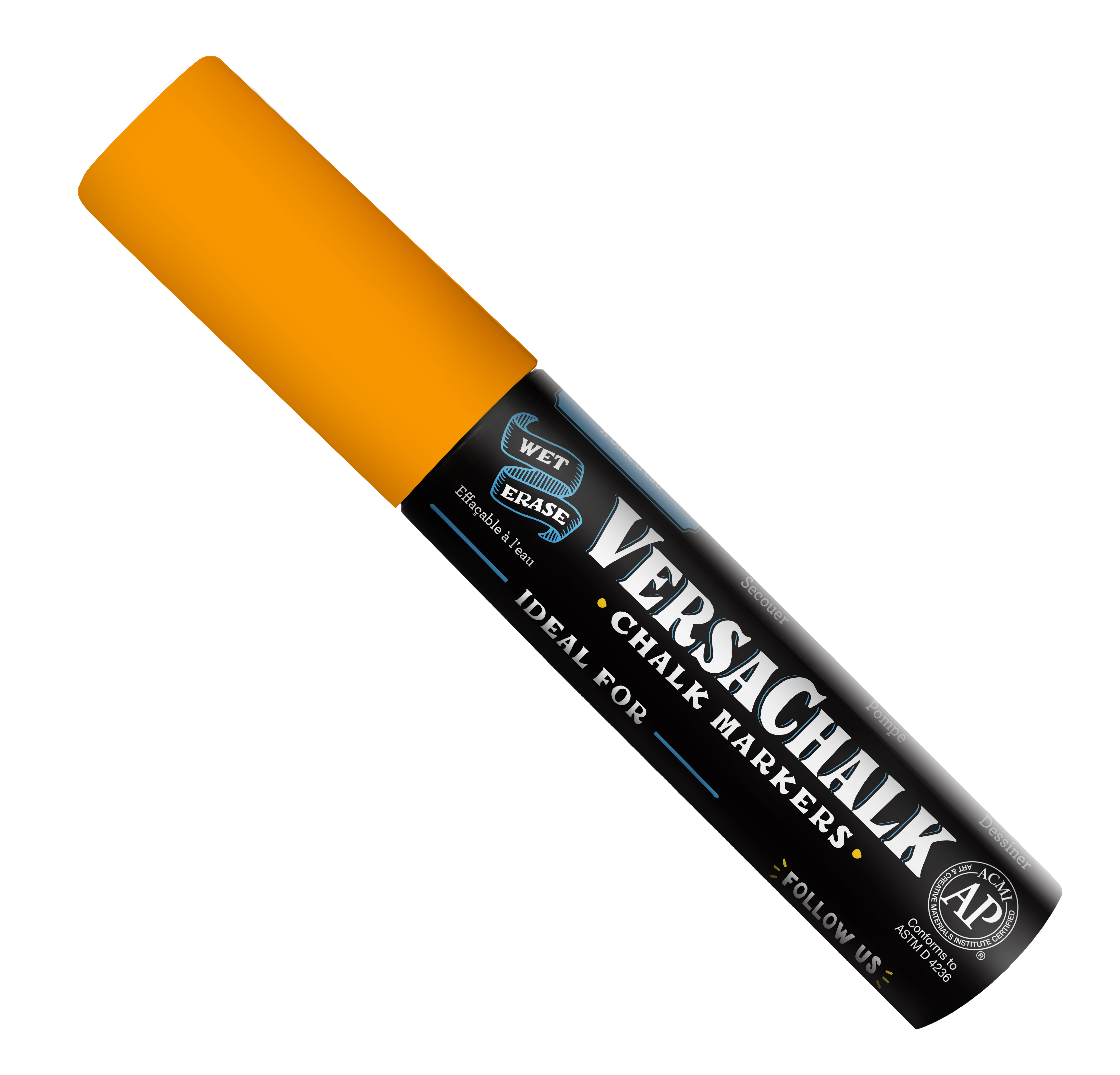 VersaChalk Neon Orange Liquid Chalk Marker Jumbo - 15 mm tip