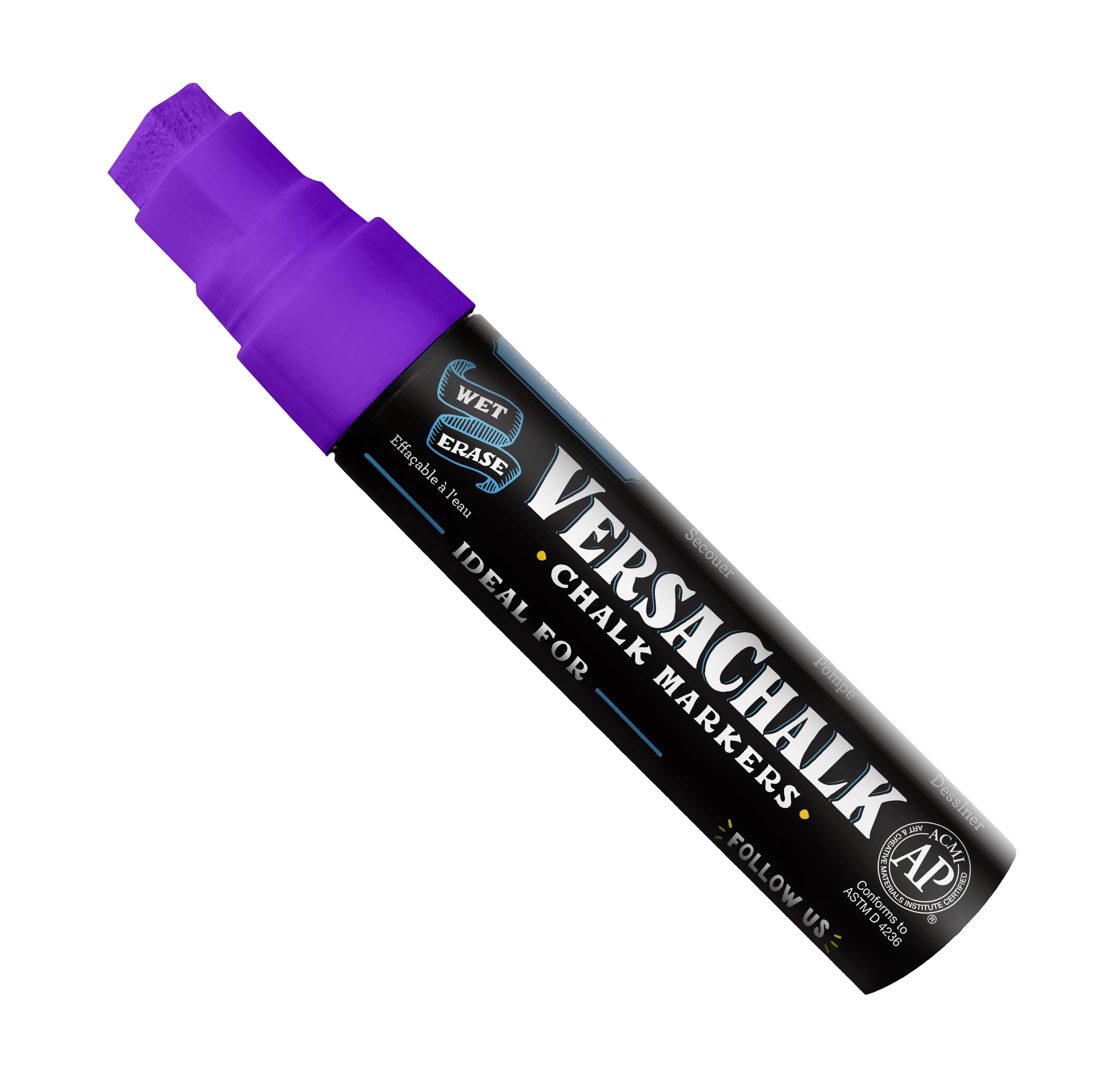 VersaChalk Neon Purple Liquid Chalk Marker Jumbo - 15 mm tip