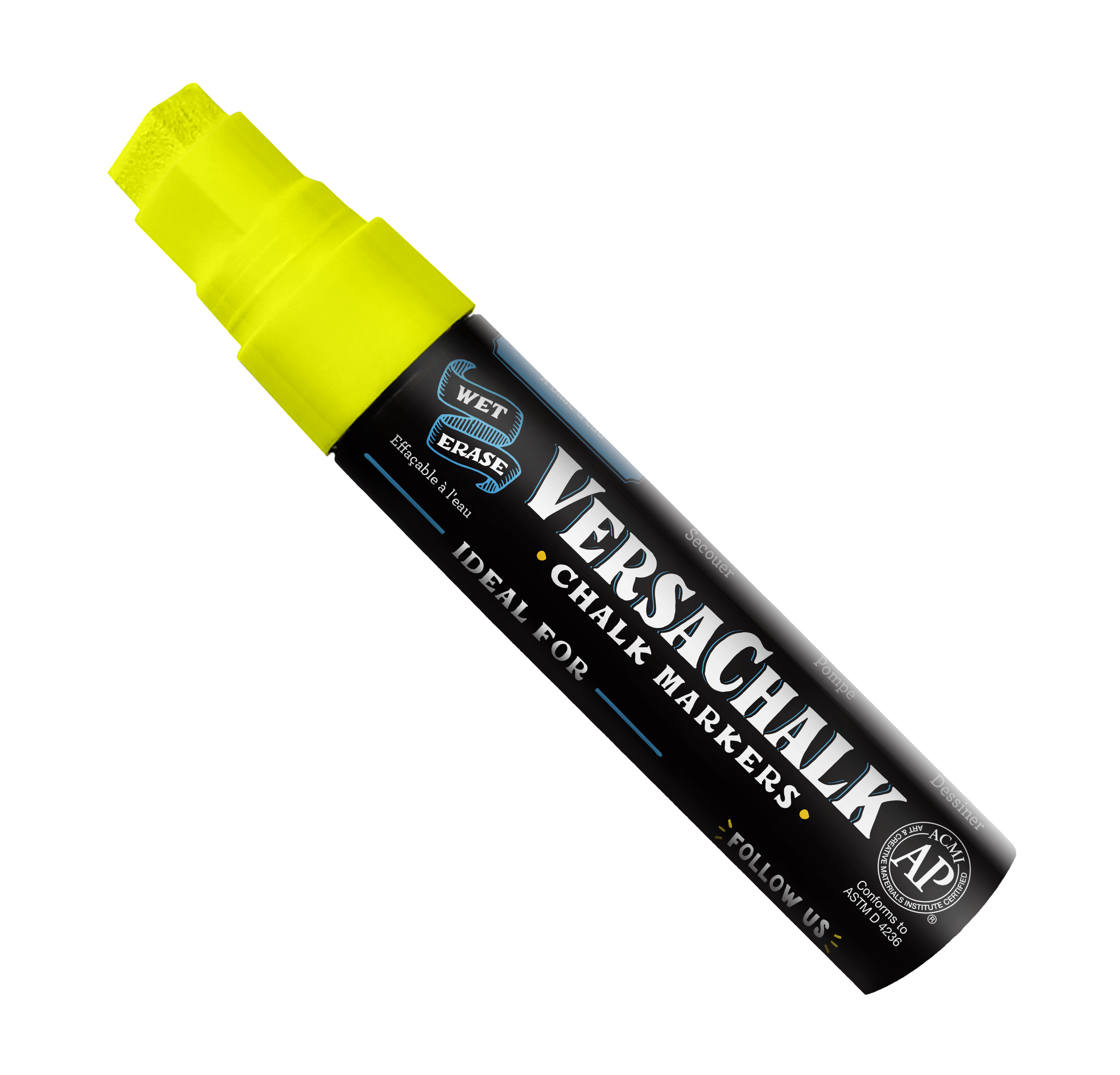 VersaChalk Neon Yellow Liquid Chalk Marker Jumbo - 15 mm tip