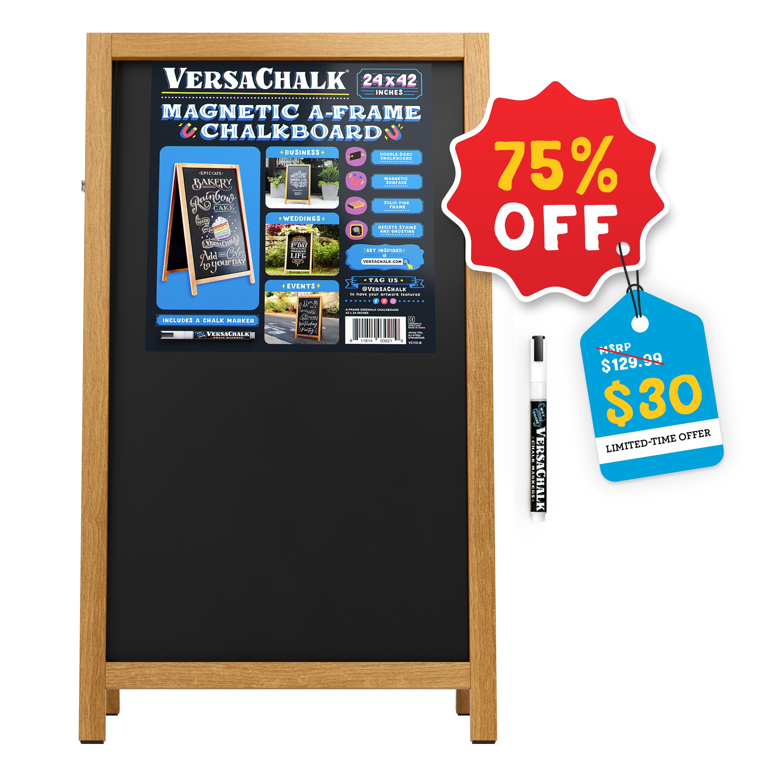 A-Frame Sidewalk Chalkboard