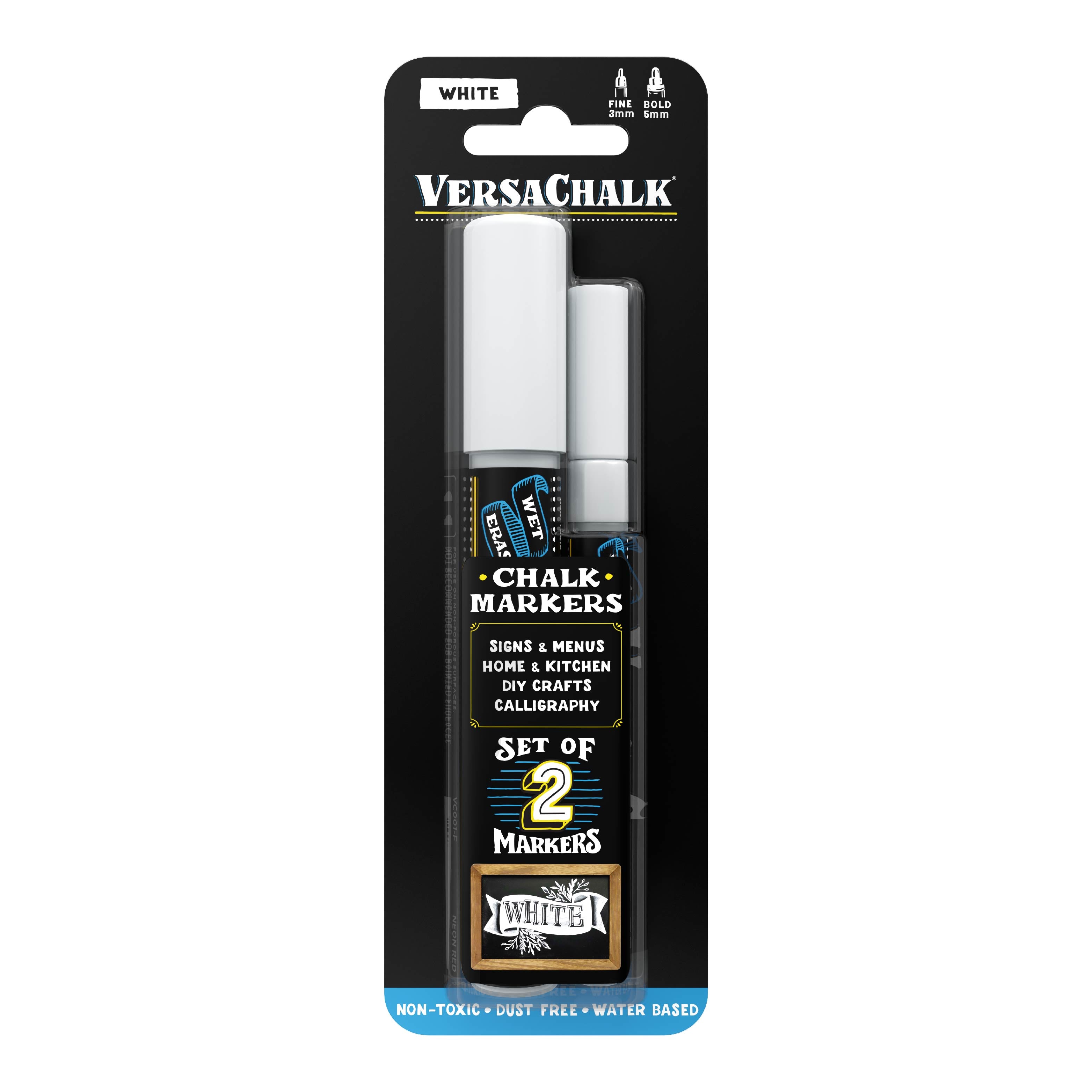 VersaChalk White Liquid Chalk Markers by VersaChalk - Combo Set of