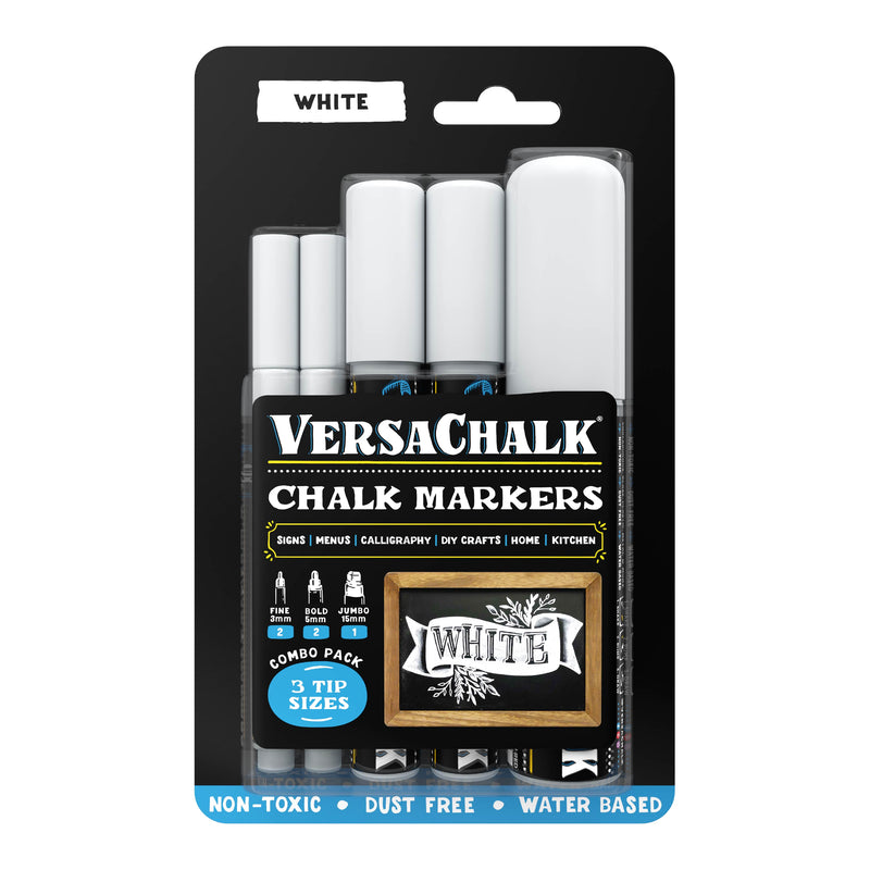 Load image into Gallery viewer, White Chalk Marker 5-pc Combo Set
