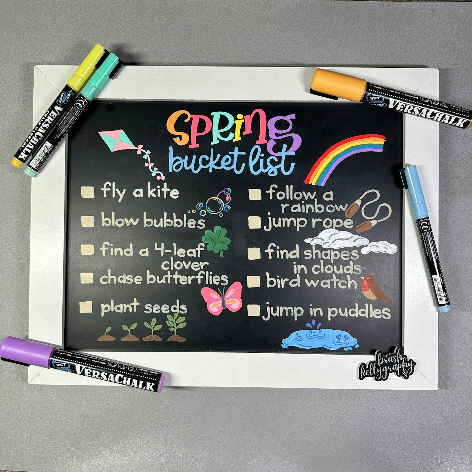 Spring Break Chalkboard Bucket List!