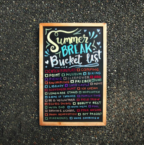 Make Your Summer Super Fun! How to Create a DIY Chalkboard Summer Bucket List