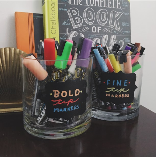Clutter No More! Organize Your School Supplies With DIY Chalkboard Art Projects