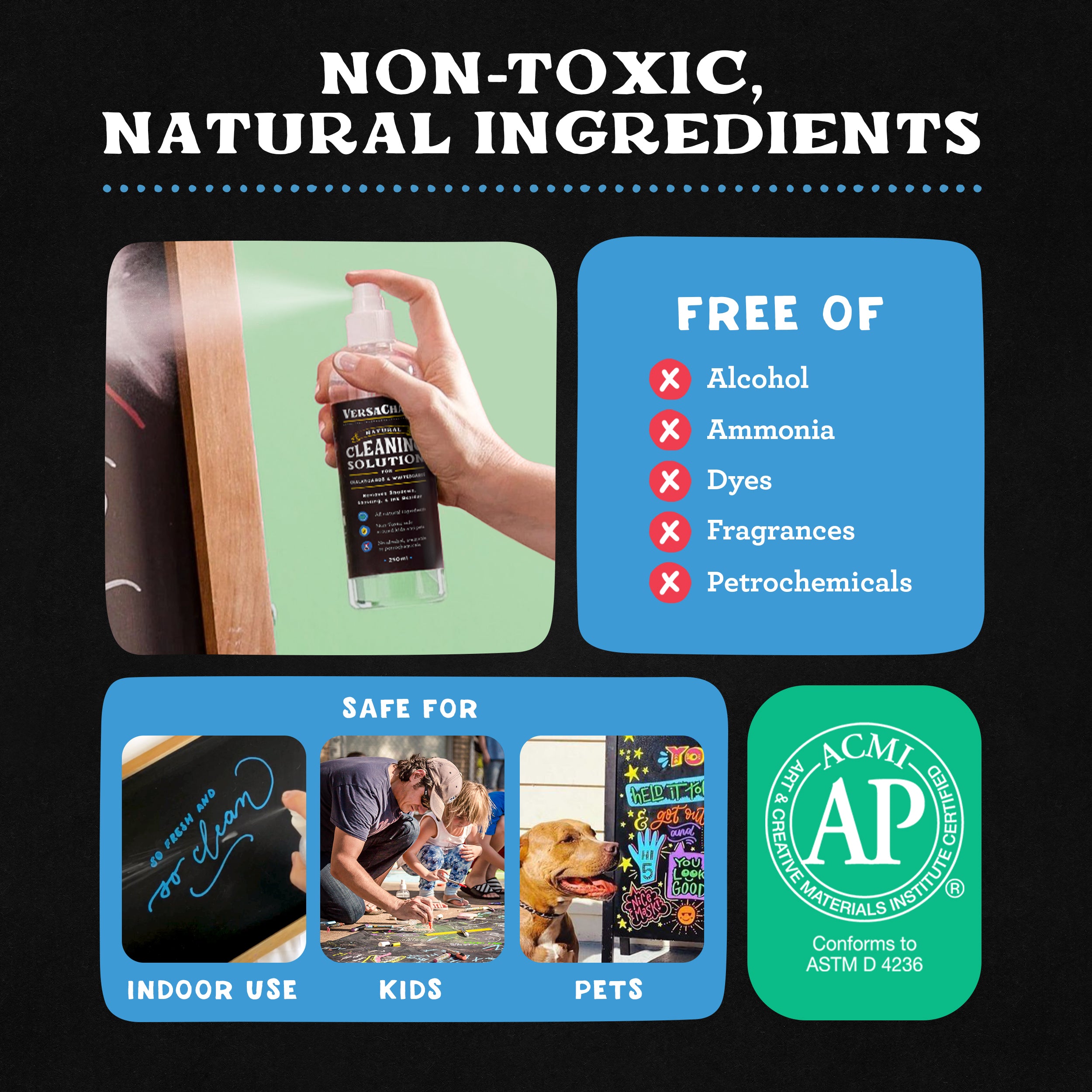 Chalkboard Cleaner & Eraser Kit, 250mL