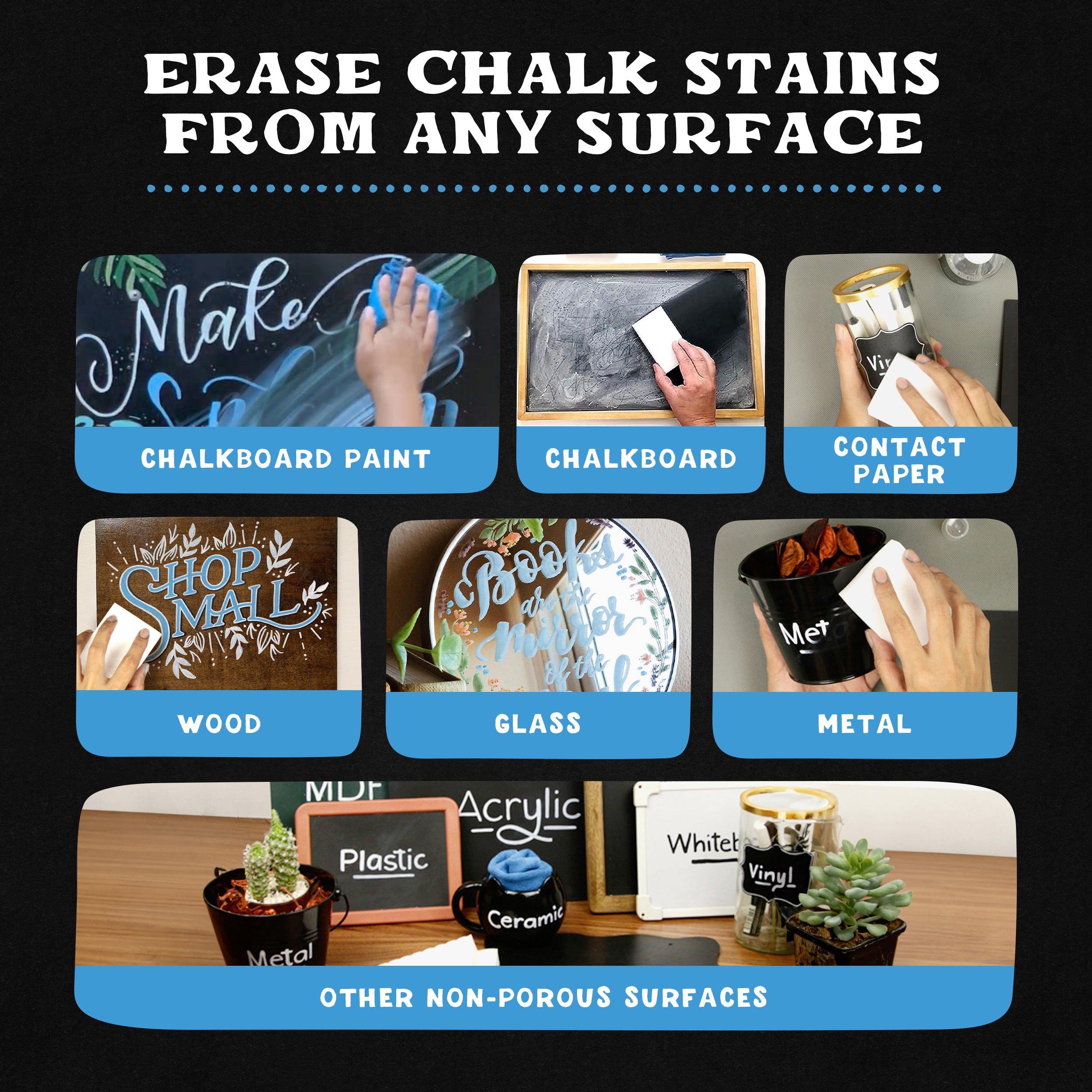 Chalkboard Cleaner & Eraser Kit, 250mL