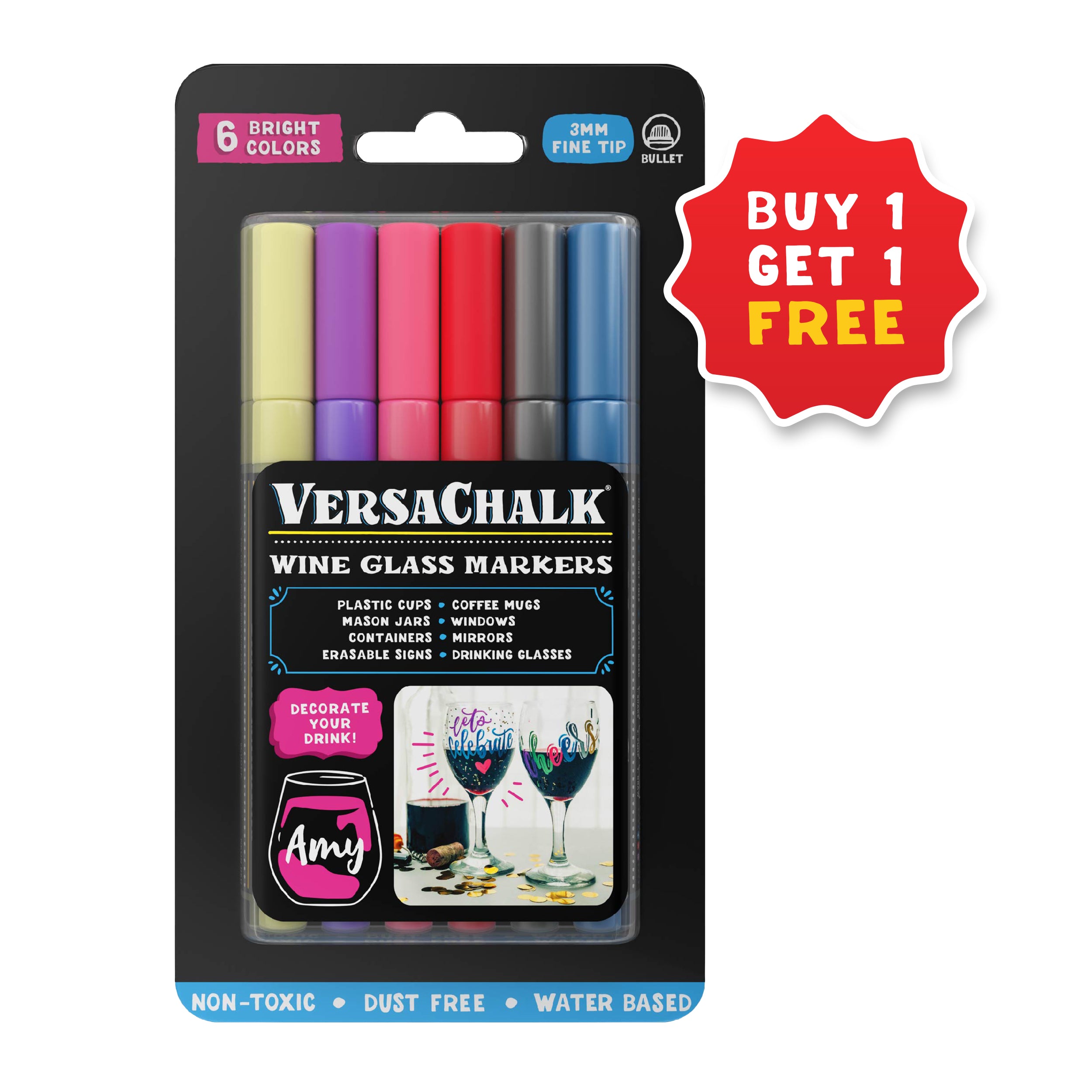 Wine Glass Markers, 6/set