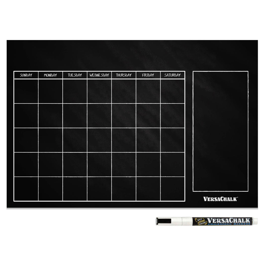 VersaChalk Dry Erase Chalkboard Wall Calendar, 24 x 36 Inches