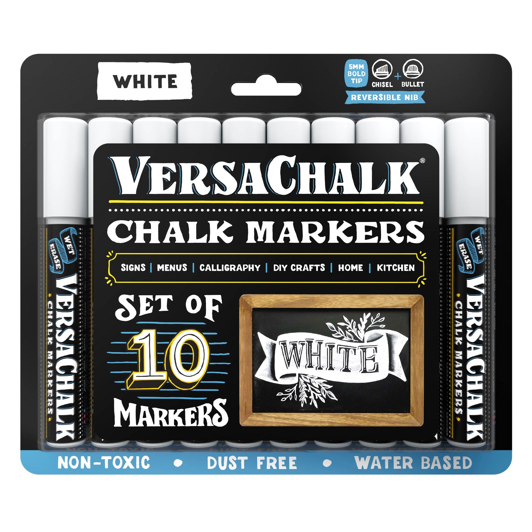 White Dry Erase Marker Fine Tip Liquid Chalk VersaChalk