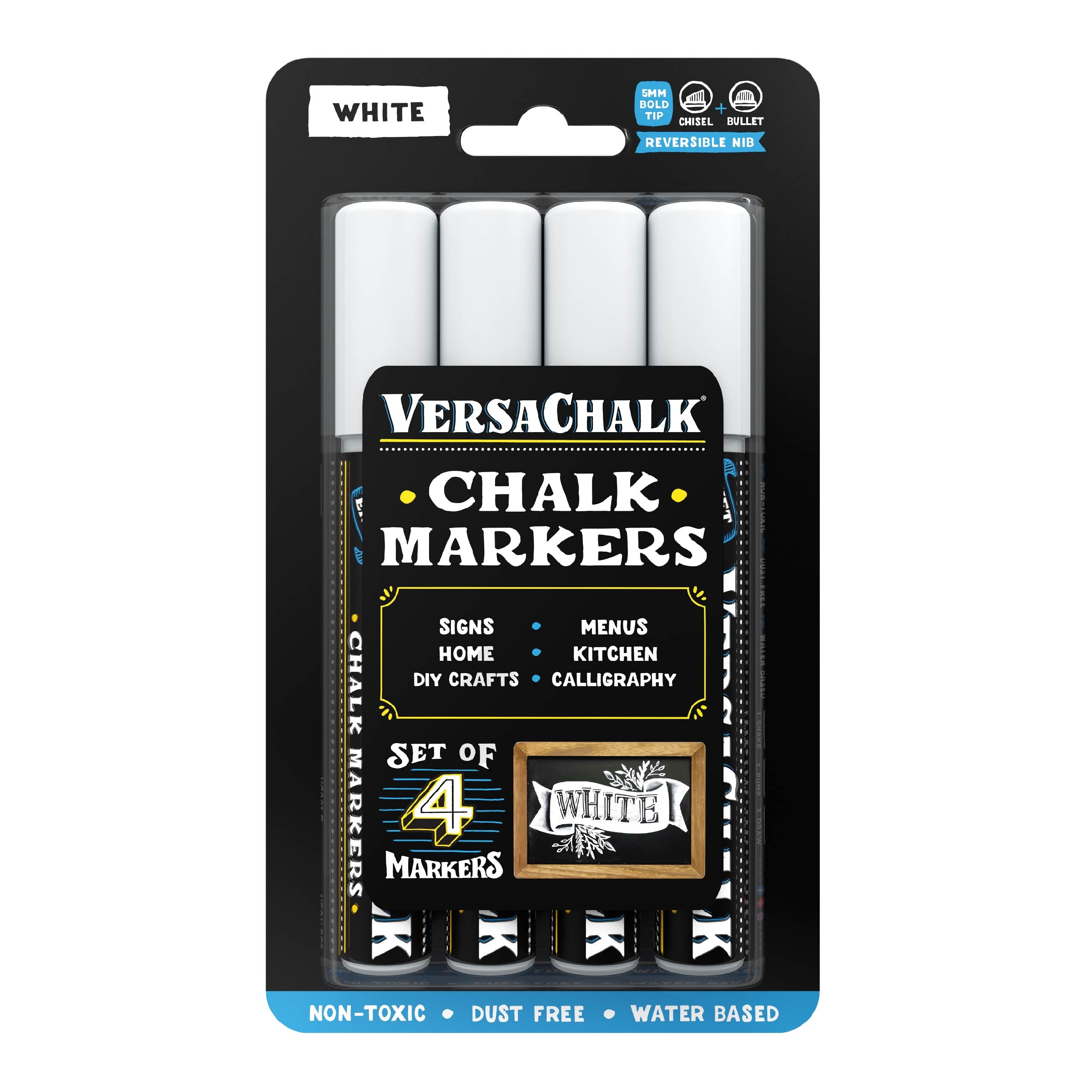 White Liquid Chalk Markers, Set of 4