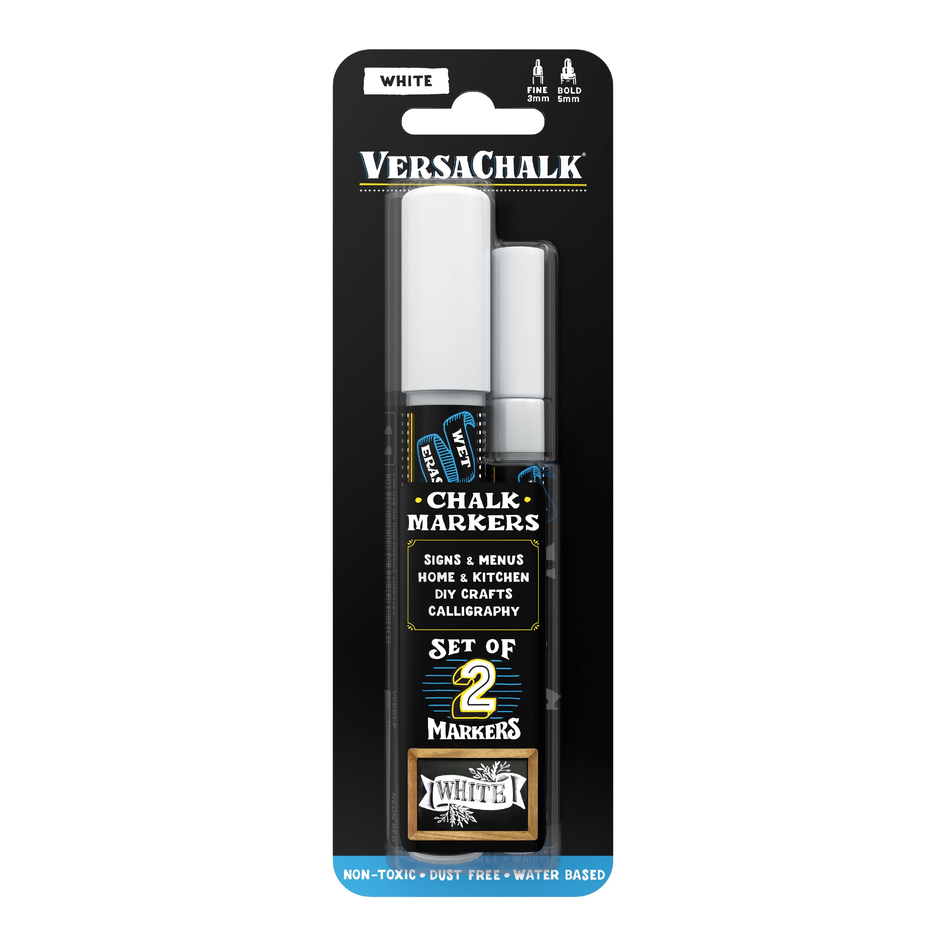 White Chalk Marker 2-pc Combo Set