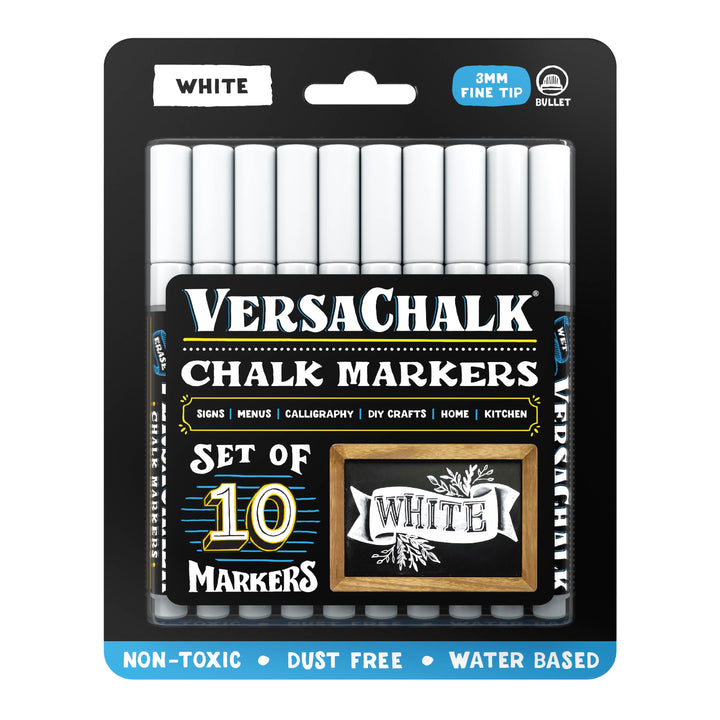White Dry Erase Marker Fine Tip Liquid Chalk VersaChalk