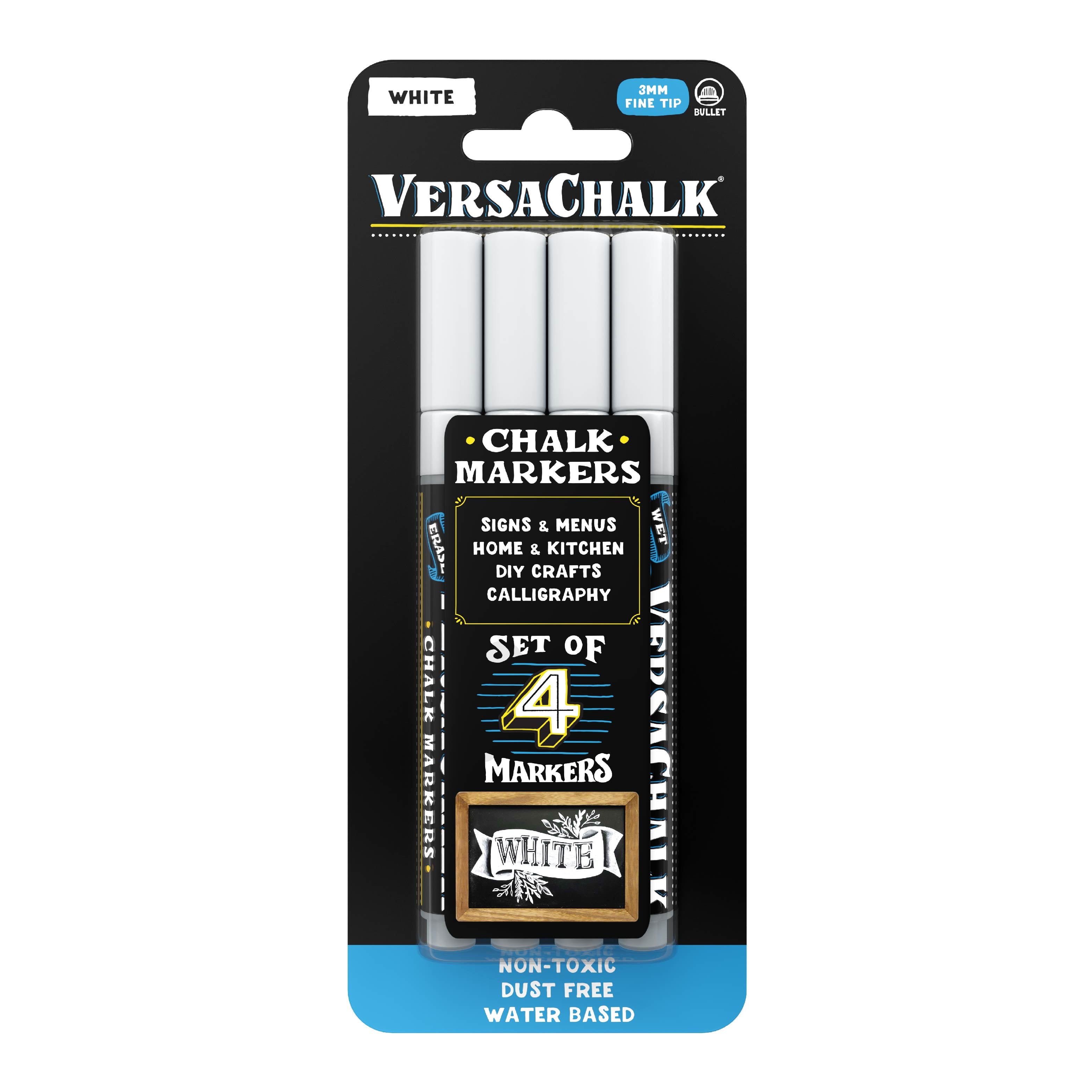 White Liquid Chalk Markers, Set of 4