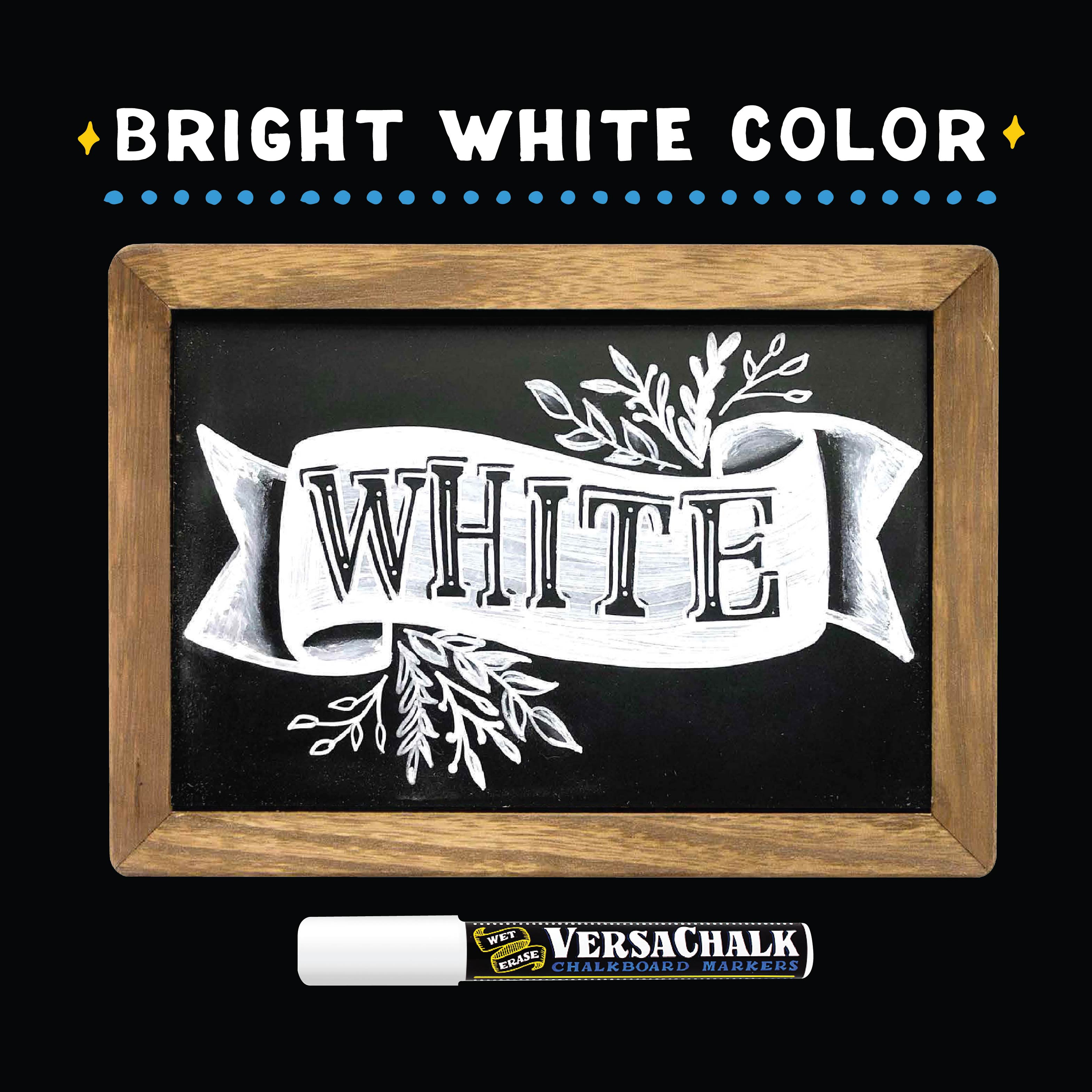 White Liquid Chalk Markers, Set of 4