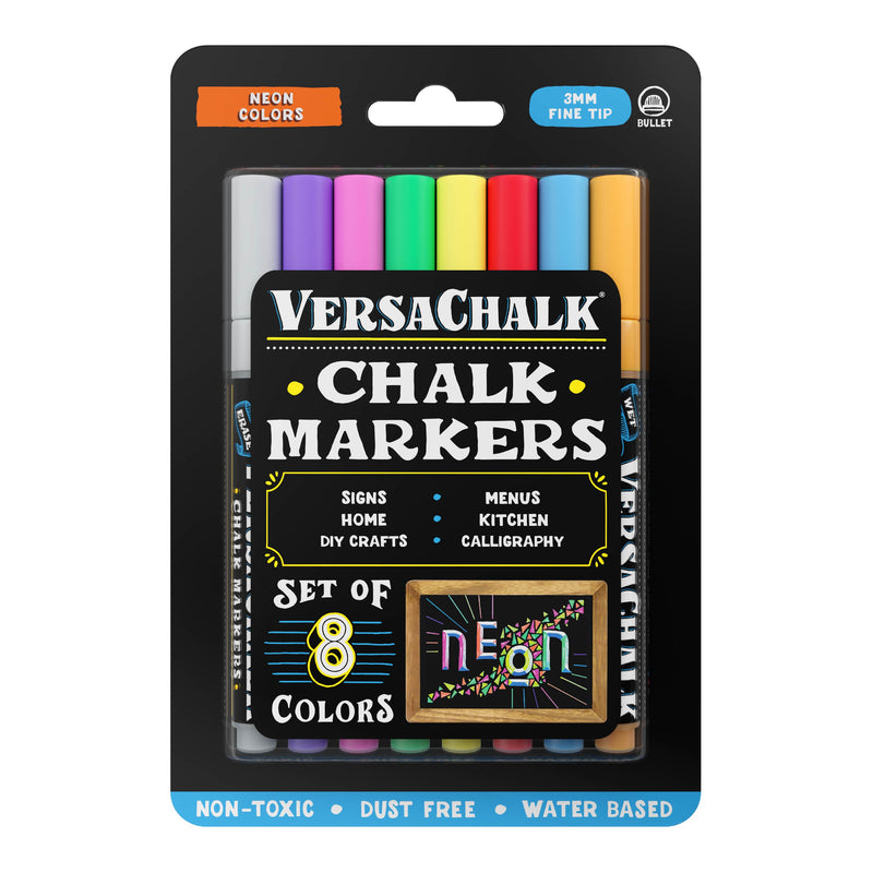 Metallic Liquid Chalk Markers for Chalkboard, 8 Pack 10mm Jumbo Liquid  Chalk Marker Chalkboard Markers,Neon Glass Markers Pen,Window Paint Markers  for Bistro, Menu, Chalkboard, Poster, Business - Yahoo Shopping