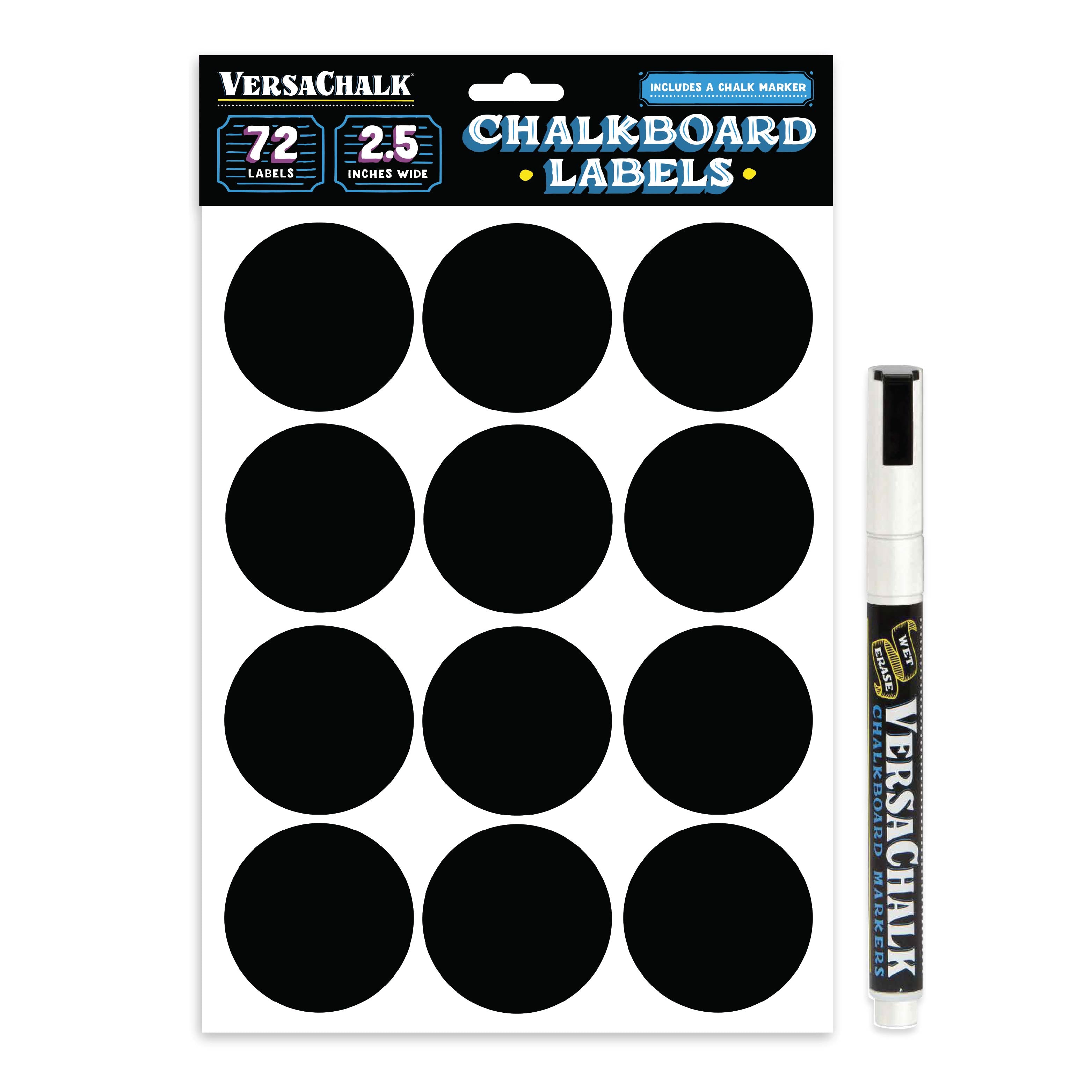 Round Chalkboard Mason Jar Labels