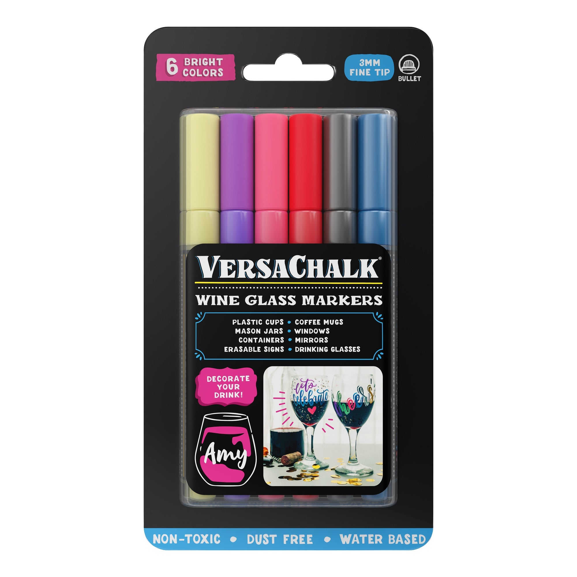 Wine Glass Markers, 6/set