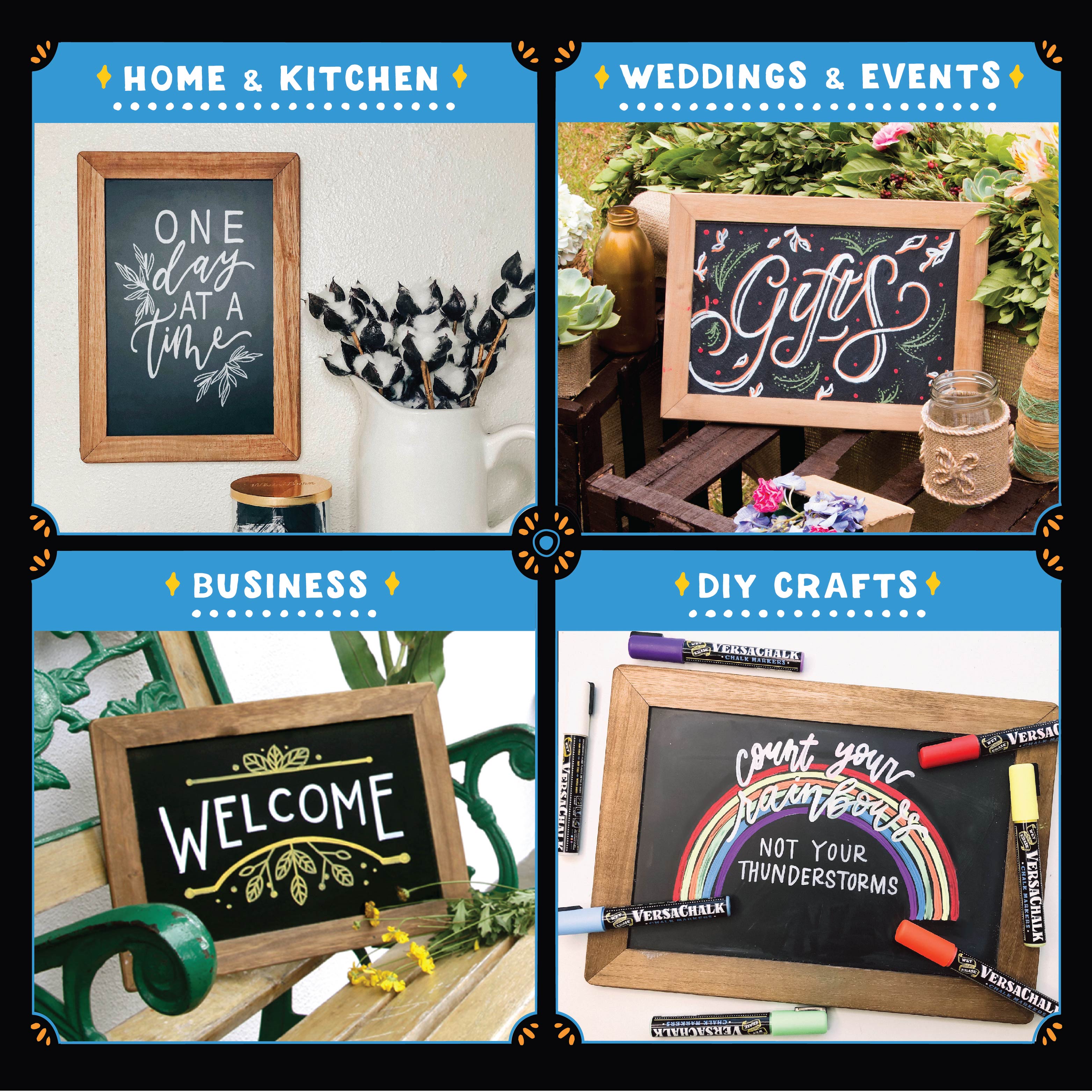 Rustic Wood Framed Chalkboard