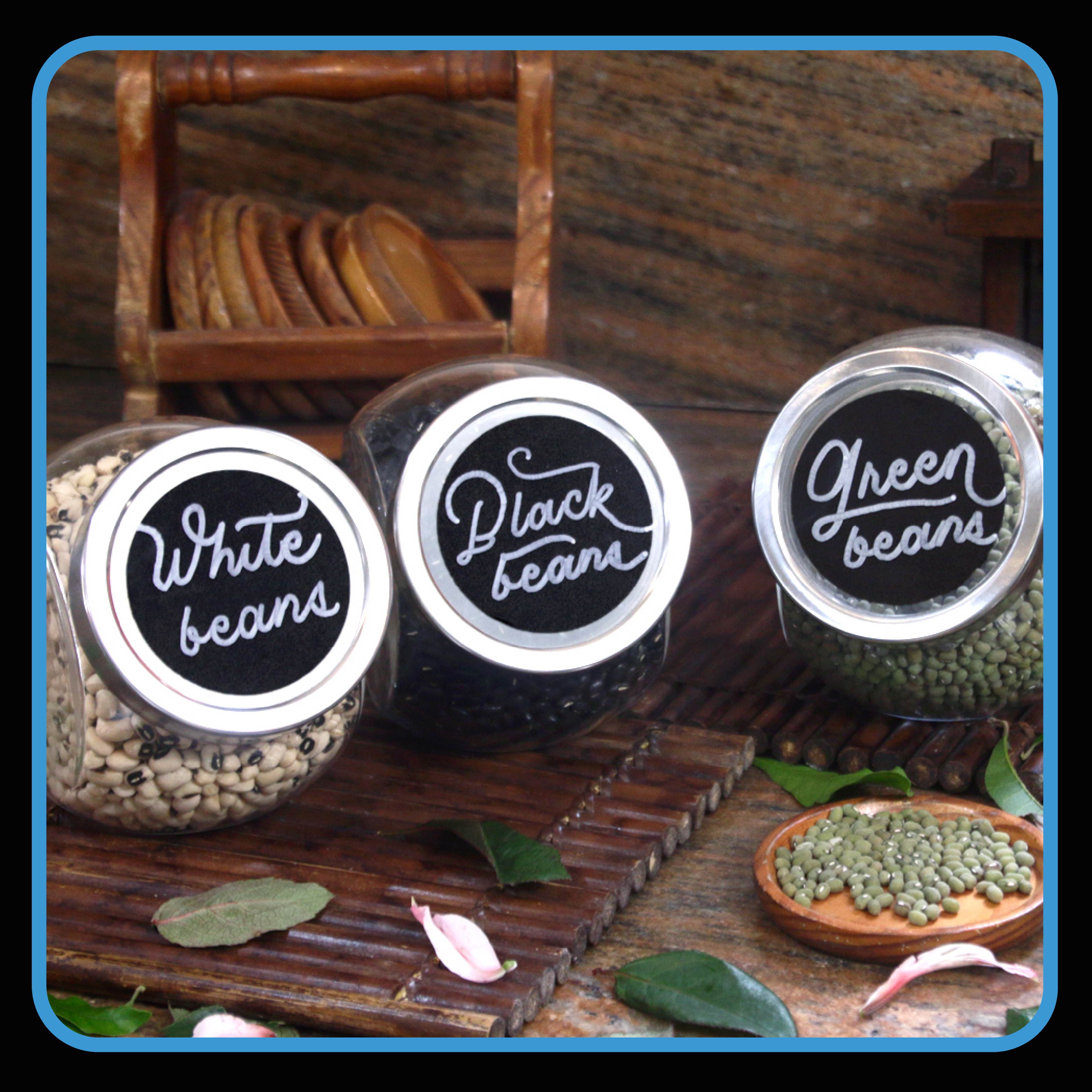 Round Chalkboard Mason Jar Labels