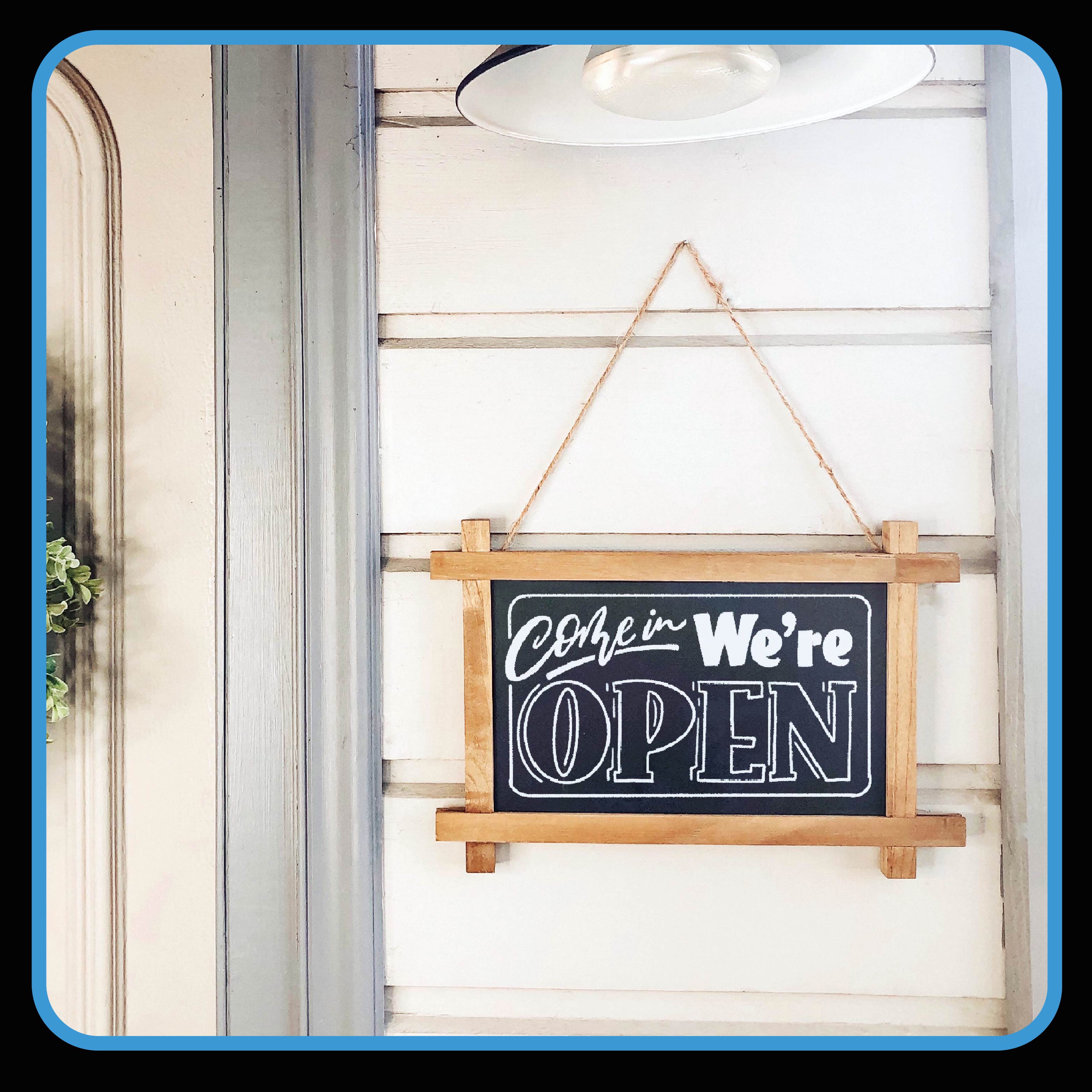 Rustic Wood Hanging Chalkboard