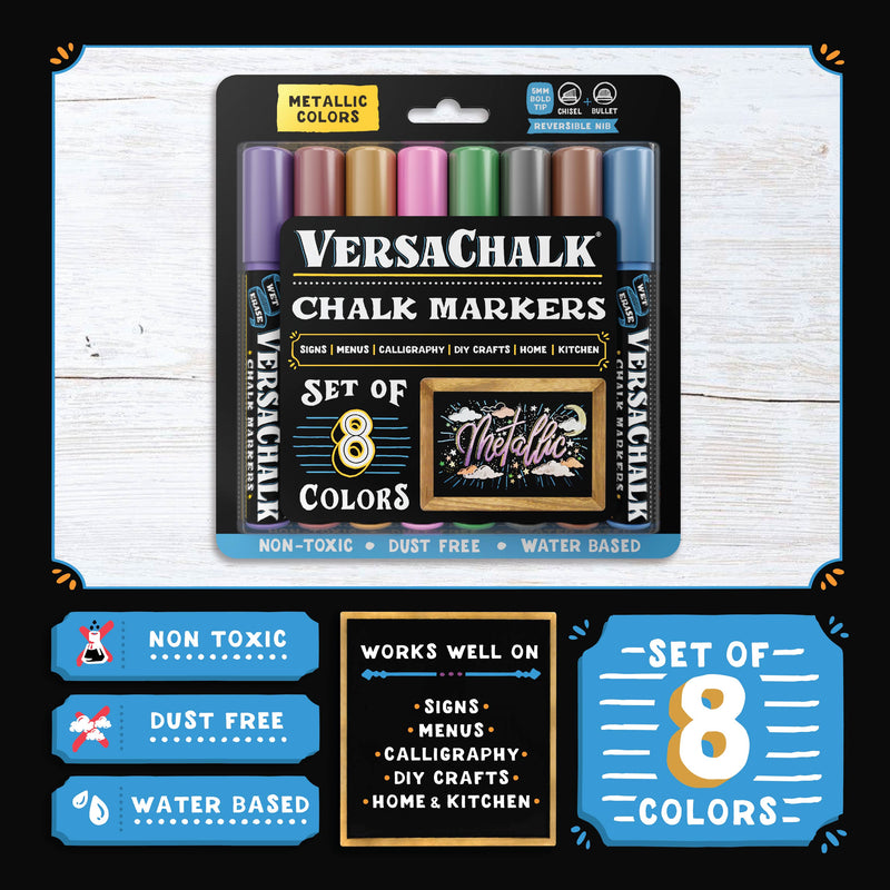 VersaChalk Metallic Liquid Chalk Markers