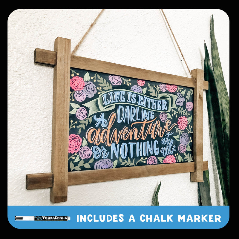 Load image into Gallery viewer, Rustic Wood Hanging Chalkboard
