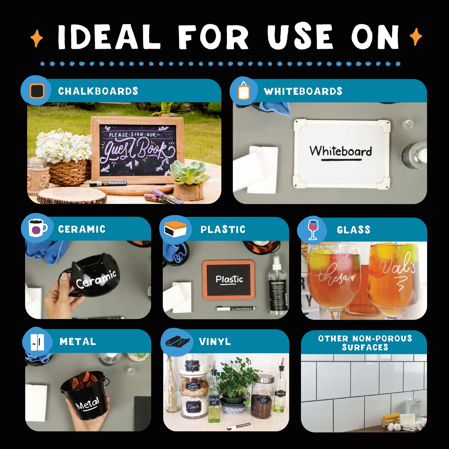 White Dry Erase Marker | Fine Tip Liquid Chalk | VersaChalk