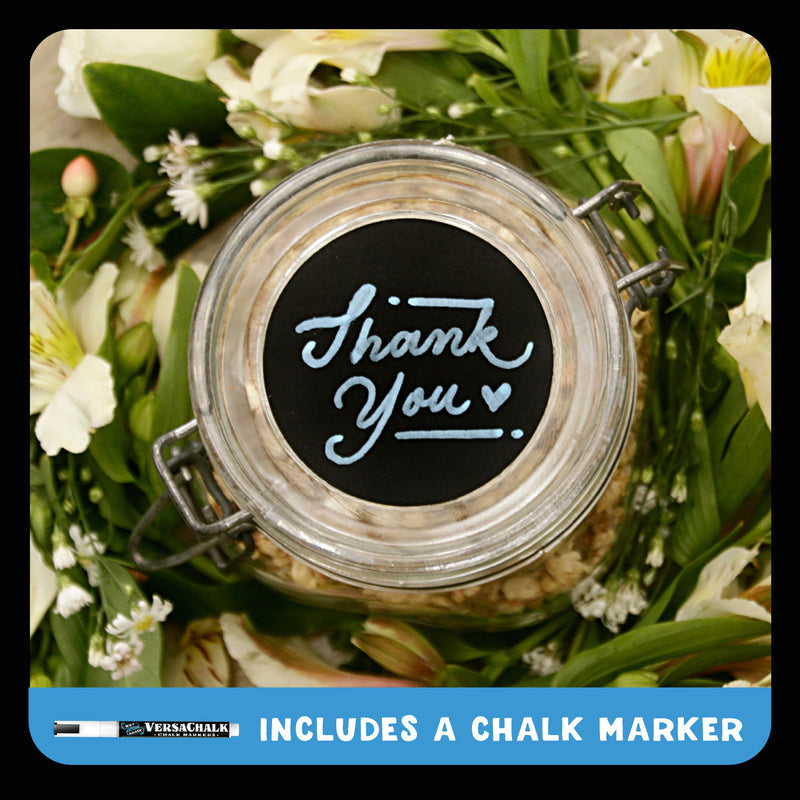 Load image into Gallery viewer, Round Chalkboard Mason Jar Labels

