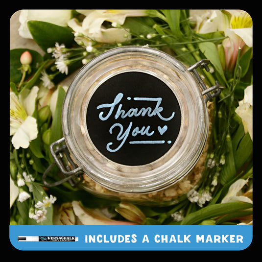 Round Chalkboard Mason Jar Labels