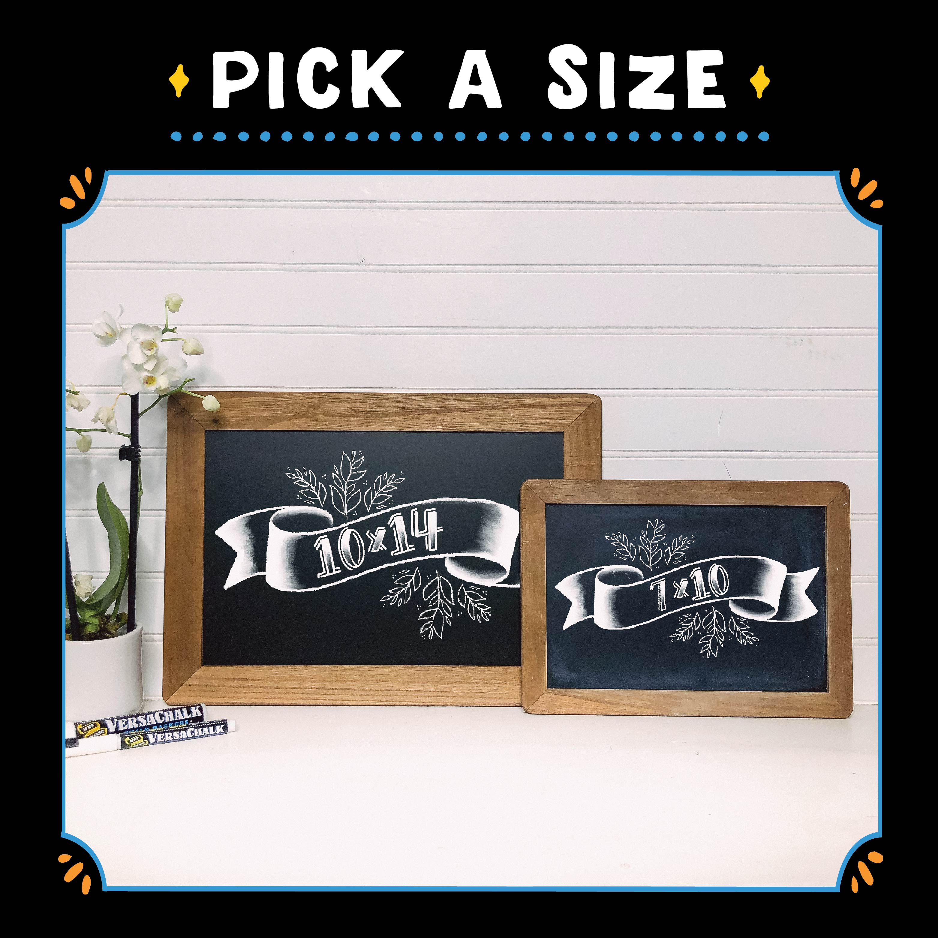 Rustic Wood Framed Chalkboard